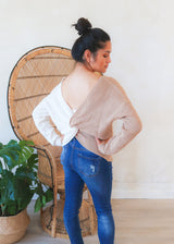 Like U Latte Twist Back Sweater