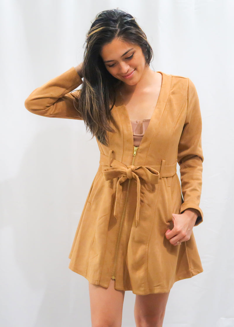 Seri Suede Tie Coat