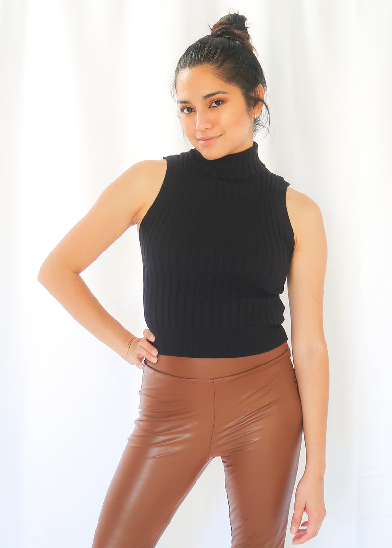 Chocolate Faux Leather Pants